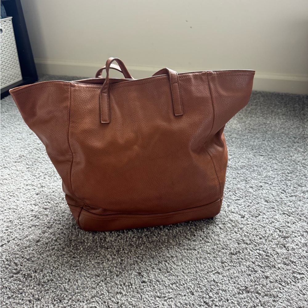 Brown Leather Tote Bag
